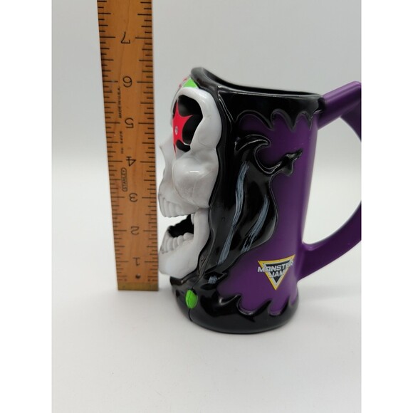 Monster Jam Grave Digger Skull Mug Cup Handle Monster Trucks Eyes Light Up WORKS - Picture 8 of 10